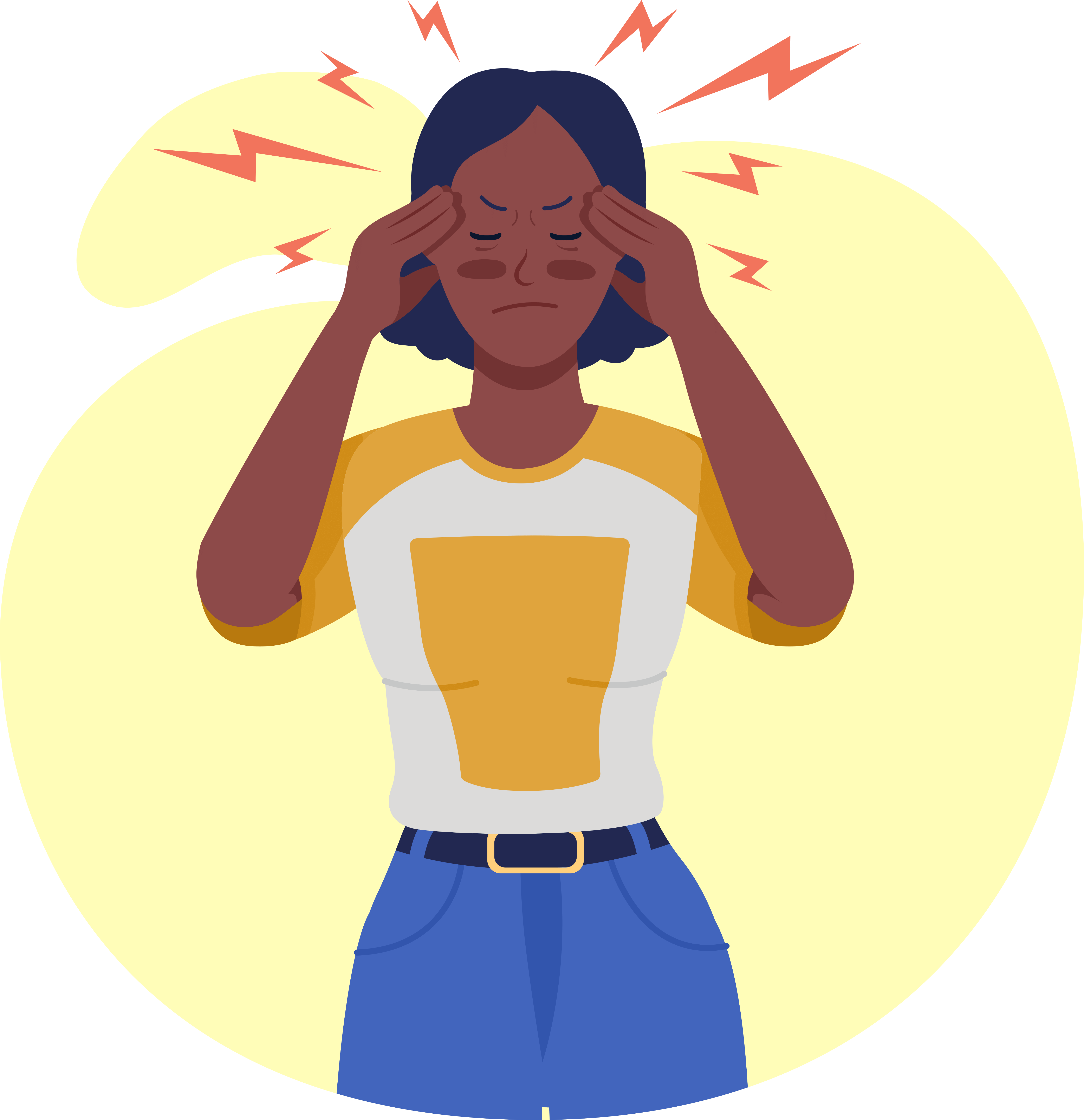 Femme souffrant de migraine